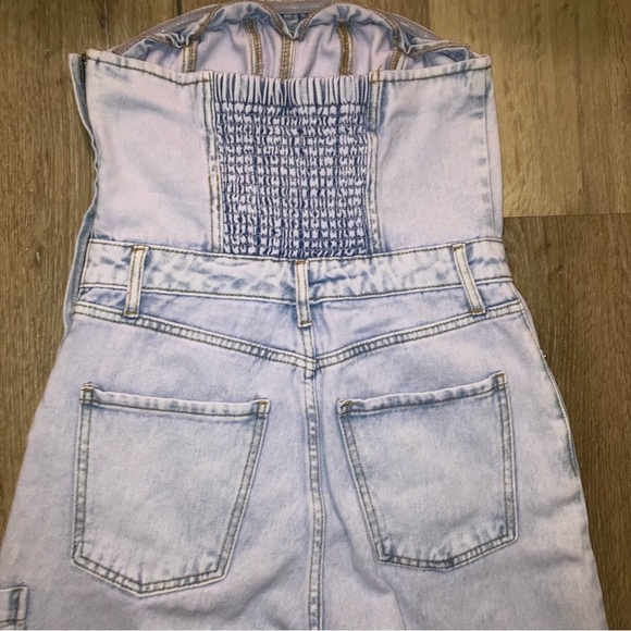 Wild Fable Women’s Tube Cargo Denim Jumpsuit in Lavender | Size Small - Picture 6 of 13